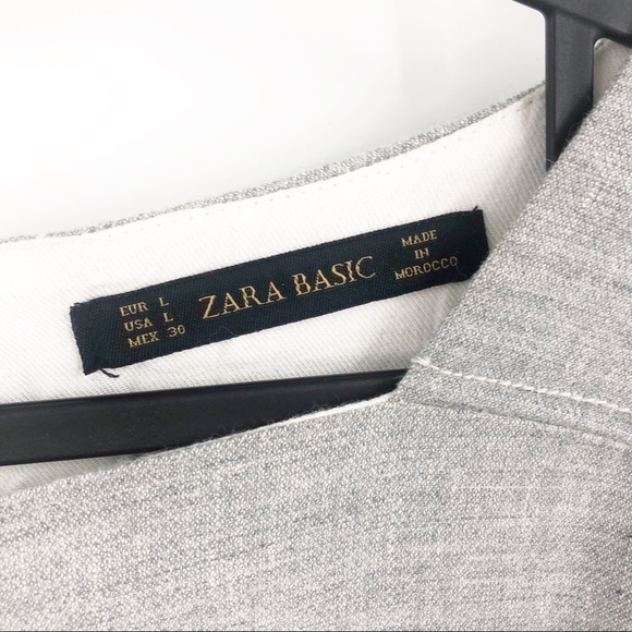 ✅ ZARA BASIC SHIFT DRESS OATMEAL LARGE MINIMALIST CLASSIC - Picture 3 of 4